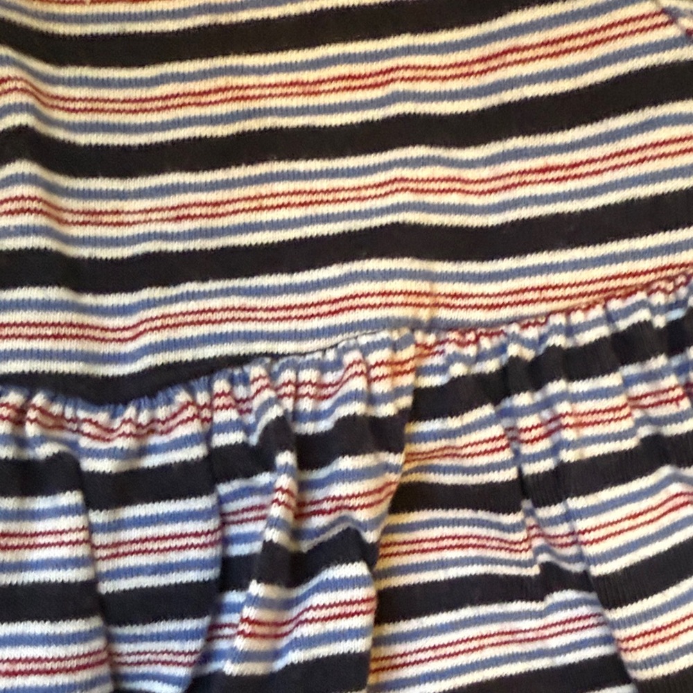 Charming Striped Kids Dress in Navy Red and White 24 m - Picture 4 of 8
